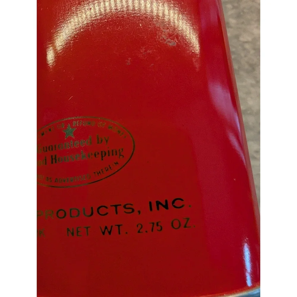 Vintage‎ Avon Persian Wood Perfumed Talc Powder RED TIN with Powder